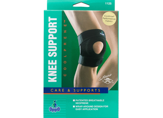 Oppo 1125 Coolprene Knee Support - Free Size (Black)