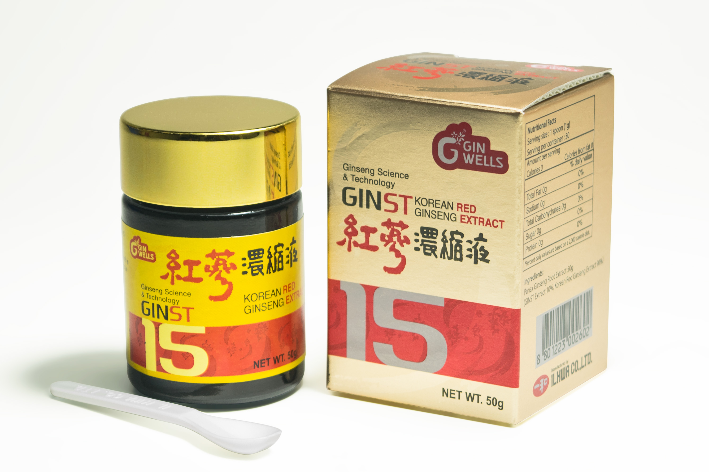 GINST 15 KOREAN RED GINSENG EXTRACT 50GRMS
